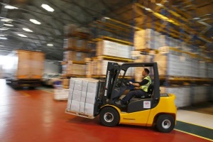 Broken leg forklift accident