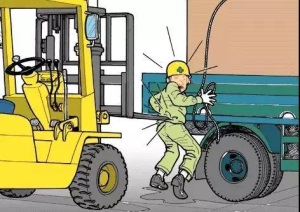 Forklift lorry accident
