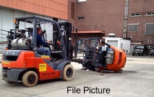 forklift tandem accident