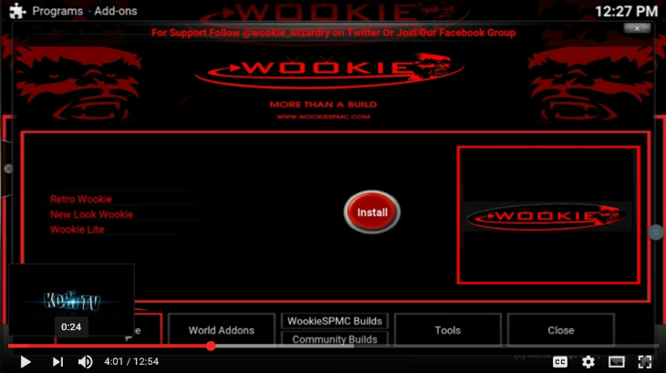 wookie installation options