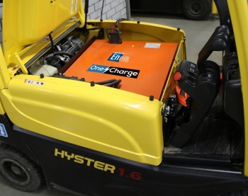 Lithium Iron battery on forklift truck