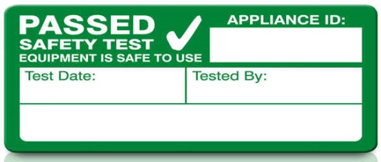 portable appliance test certificate