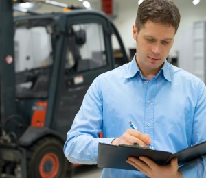 Forklift test marking