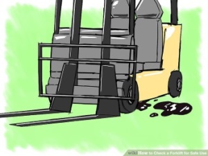 Forklift leaking oil