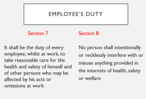 Employee's duties under HSE act