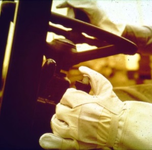 Forklift handbrake use