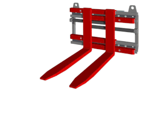 Forklift truck attachments. Sideshift and paper roll clamp