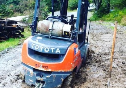 forklift parked incorrectly