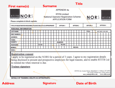 NORS paperwork