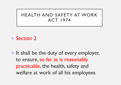 health and safety at work act