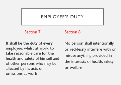 health and safety act employees duty