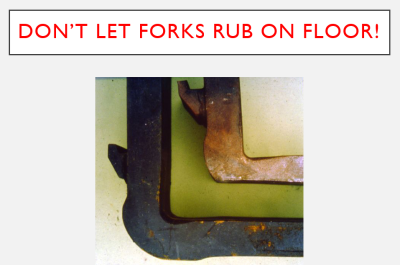 forks rubbing on floor