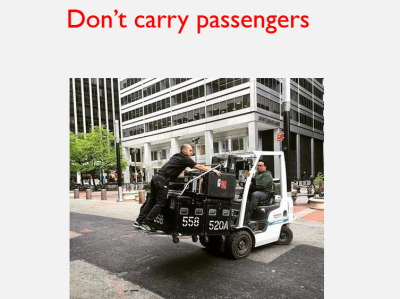 don't carry passengers