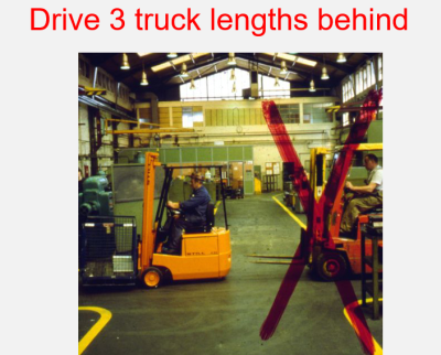 follow at three truck lengths