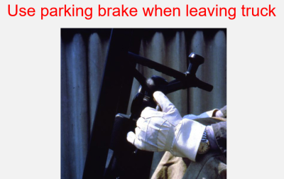 use forklift parking brake