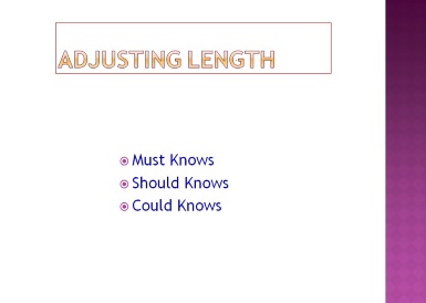 adjusting lesson length