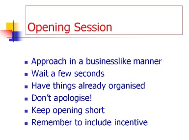 opening classroom session