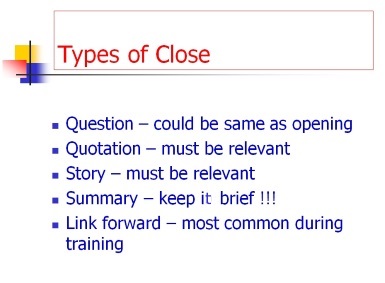 cllosing types