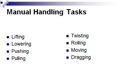 manual handling tasks