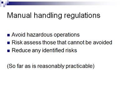 manual handling regulations overview
