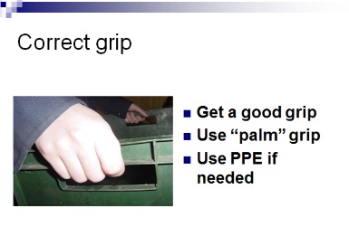 correct grip